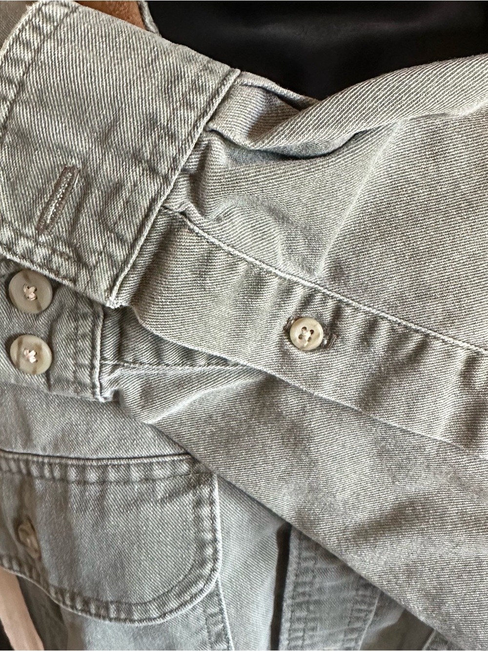 Men's Green Corduroy-Collar Hunting Fishing Outdoor Shirt Jacket - Picture 6 of 8